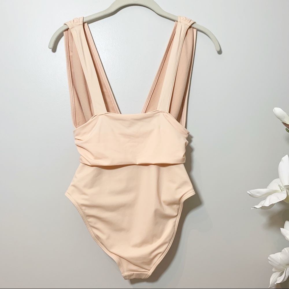 ASOS One piece Plunged Ruched Swimsuit - Picture 3 of 4